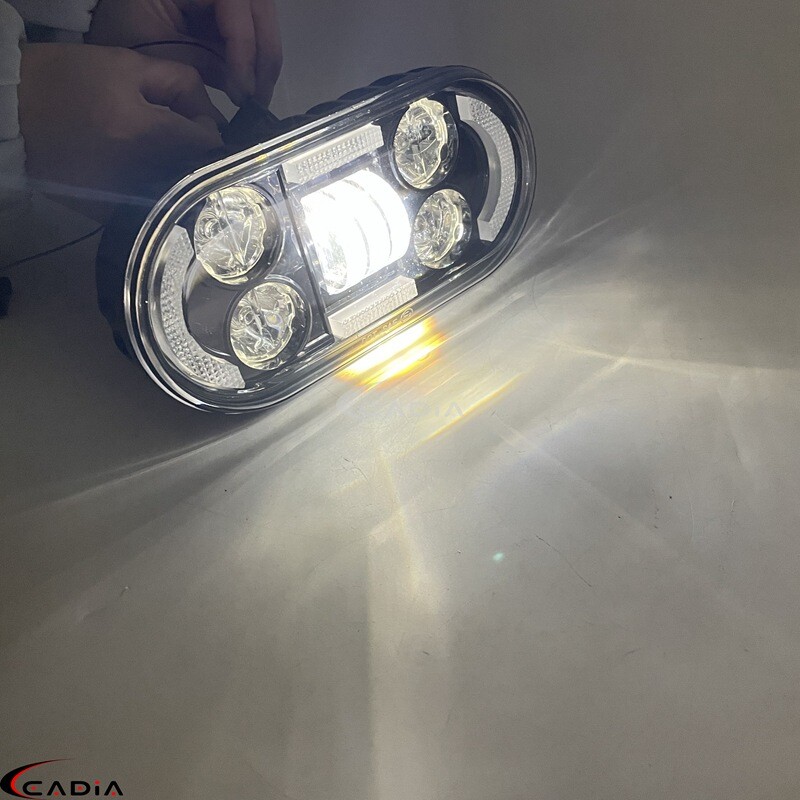 LED Headlight White DRL Amber Turn Lights For Harley Sportster S
