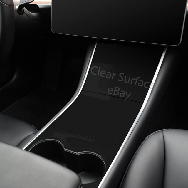 for Tesla Model 3 New Matte Black Console Vinyl Wrap Cup Top and Center