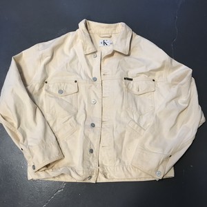 calvin klein white jean jacket