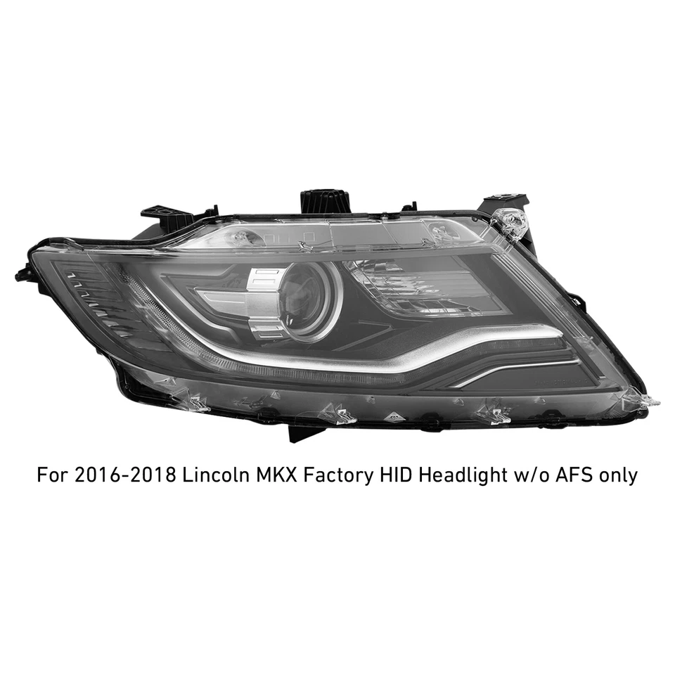 1 Pair HID Headlight Assembly For Lincoln MKX 2016 2017 2018 LH+RH Headlamp Foto 2 de 4