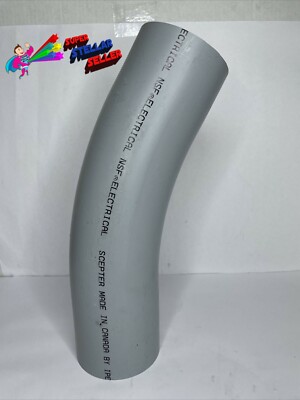 12 IPEX Scepter Standard Conduit 30° Elbow Sch40 PVC 4'' 30 Deg x Std Rad Sp x Sp