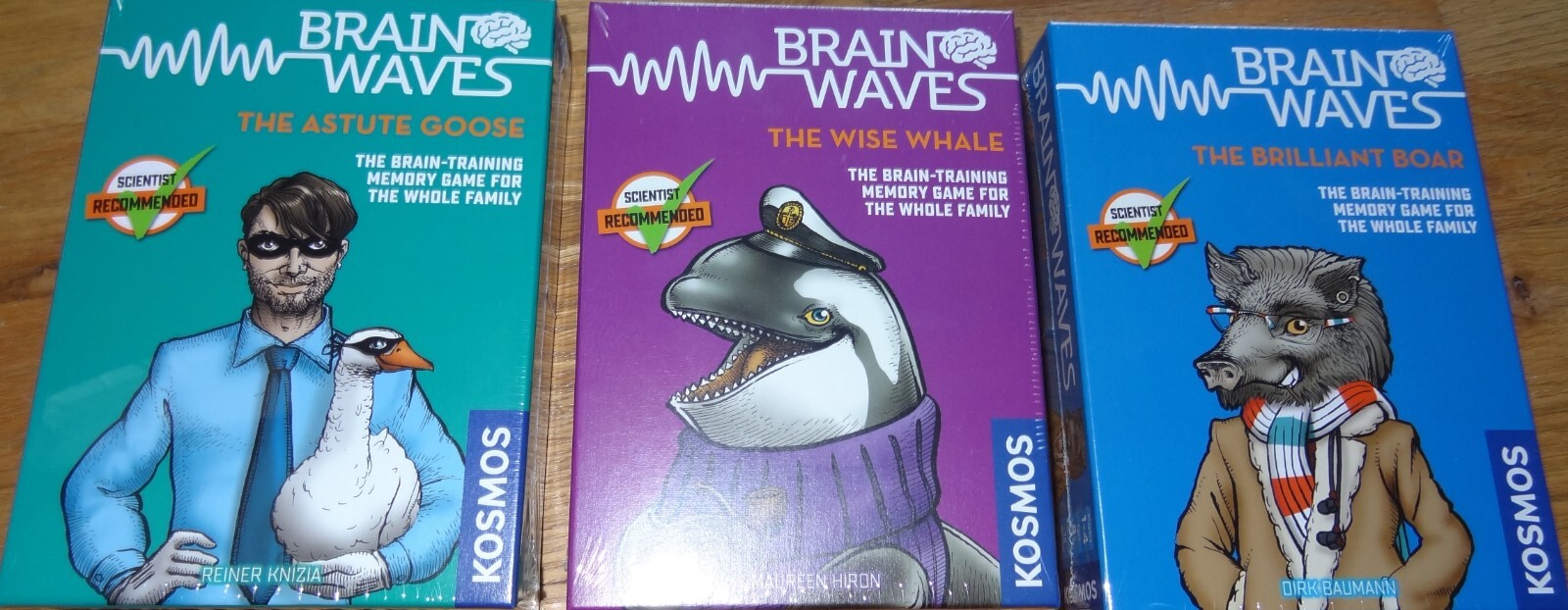 Set of 3 Brain Waves Family Brain Training Memory Games Goose, Boar, Whale  | eBay
