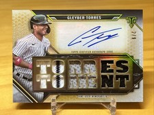 2021 Topps Triple Threads Gleyber Torres RELIC/AUTO Yankees SP# 2/9