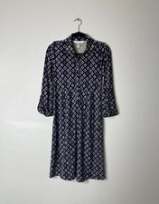 Diane von Furstenberg vintage silk dress women s 6 six patterned black