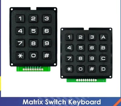 4x4 3x4 Tastatur Array Modul ABS Kunststoff Tasten  12 /16 schlüssel Arduino/ESP