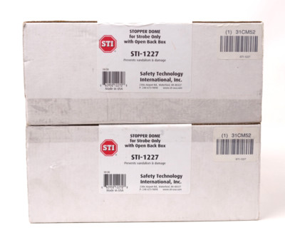 Pair, STI 1227 Stopper Dome for Strobe Only with Open Back Box p939