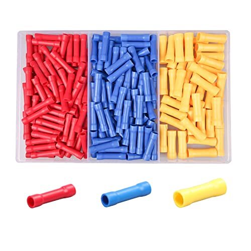 SyiXute 200 Pezzi Connettori Elettrici,Terminali Elettrici a Vanga (e8r)