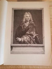 17.5" x 12.5" VTG ETCHING PRINT.PORTRAIT OF ACTOR MICHEL BOYRON BY DAULLE