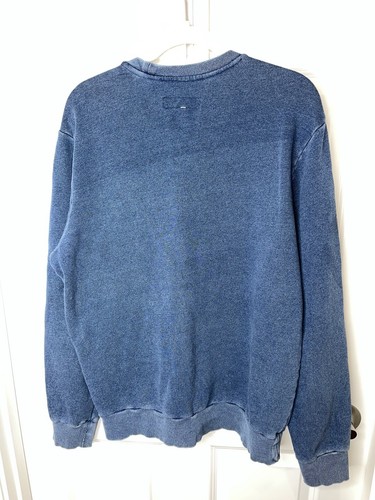 Rag & Bone Indigo Dyed Blue Crewneck Pullover Sweatshirt Sweater Large - Picture 7 of 10