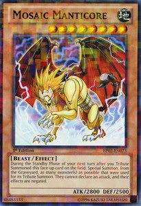 Mosaic Manticore - BP02-EN073 - Mosaic Rare - 1st Edition x3 - Near Mint