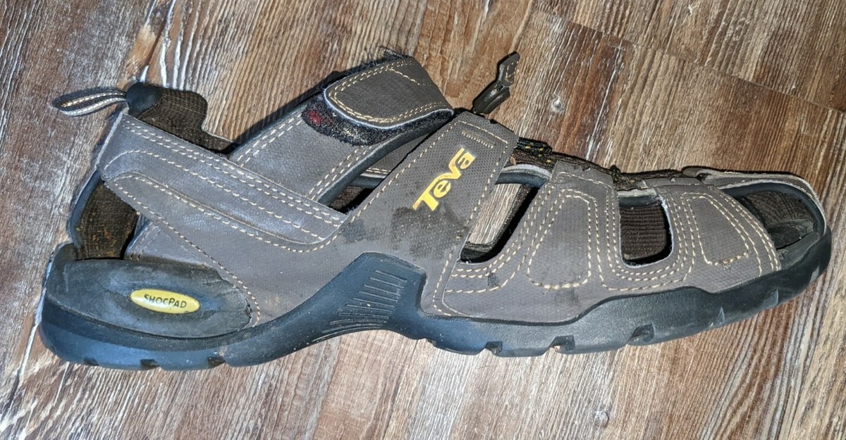 Teva Forebay mens brown leather fisherman sandals size 12 | eBay display picture 2