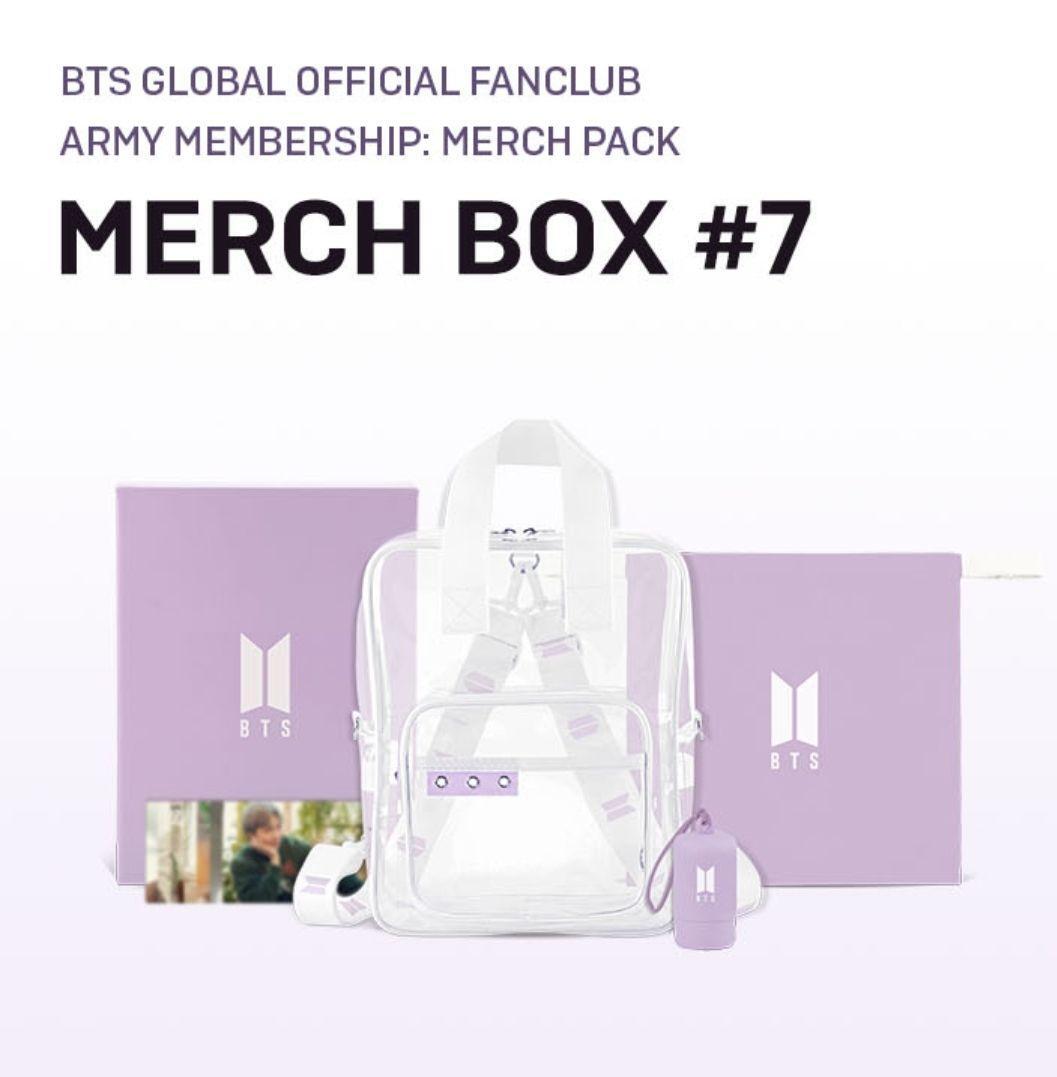 BTS ARMY Membership Pack MERCH BOX #7 With Photocard Opened for