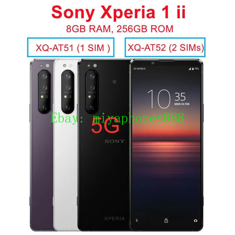 Sony Xperia 1 II (5G) XQ-AT52 XQ-AT51 256GB 8/12GB Android