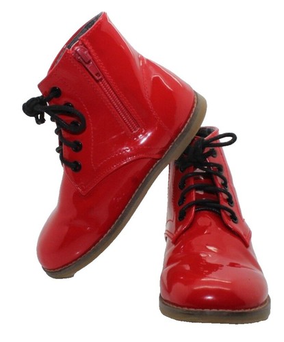 Kickers Kick T Black School Shoes Patent Leather T-Bar Kids Iconic