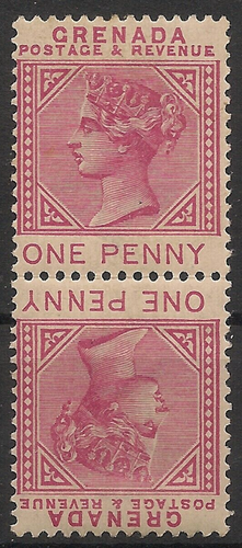 GRENADA 1883 QV 1d TETE-BECHE Pair SG#31a Mint Hinged - 第 1/1 張圖片