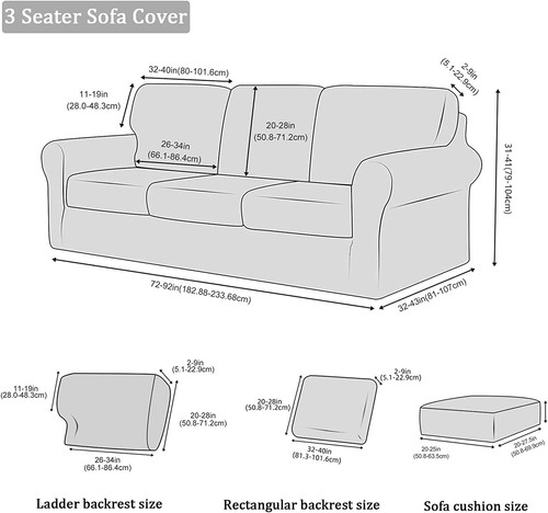 Armchair Covers 1/2/3 Seater 3/5/7 Piece Set Thick Stretch Velvet Sofa Slipcover - Picture 11 of 109