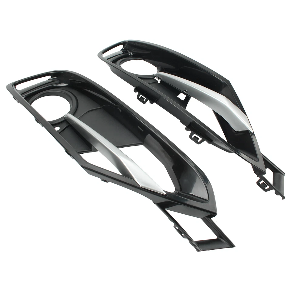 2 Front Bumper Fog Light Grille w/ Trim Cover For BMW 328d 328d xDrive 2014-2015 - Image 2 of 4