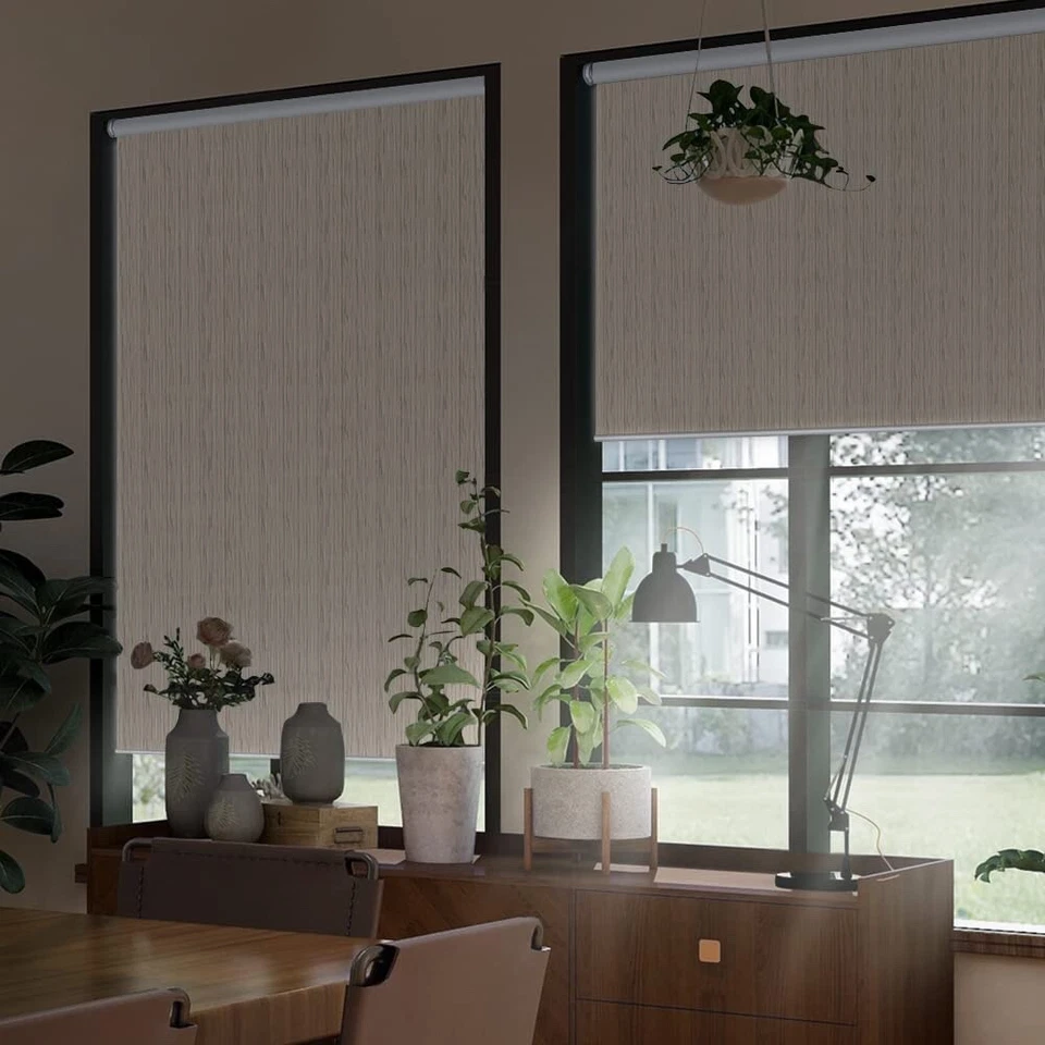 Window Roller Shades, 100% Blackout Roller Blinds UV Protection Insulate Fabric - Image 2 of 4