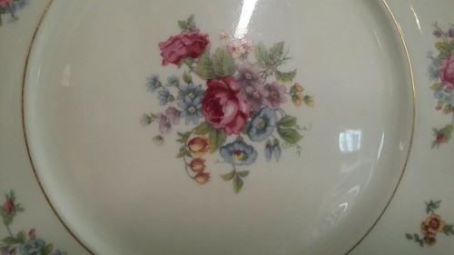 Set of 6 Dinner Plates Lamberton China Rose of Lamberton Ivory Teapot 10-3/8" - Bild 3 von 11