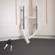 Fridge Lock Cabinet Locks Keys With French-Door Refrigerator Regular White 2Pack