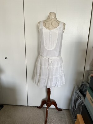 New Gap Women Silk & Cotton Sleeveless Midi A Line White Dress SZ XS | eBay New Gap Women Silk & Cotton Sleeveless Midi A Line White Dress SZ XS | eBay