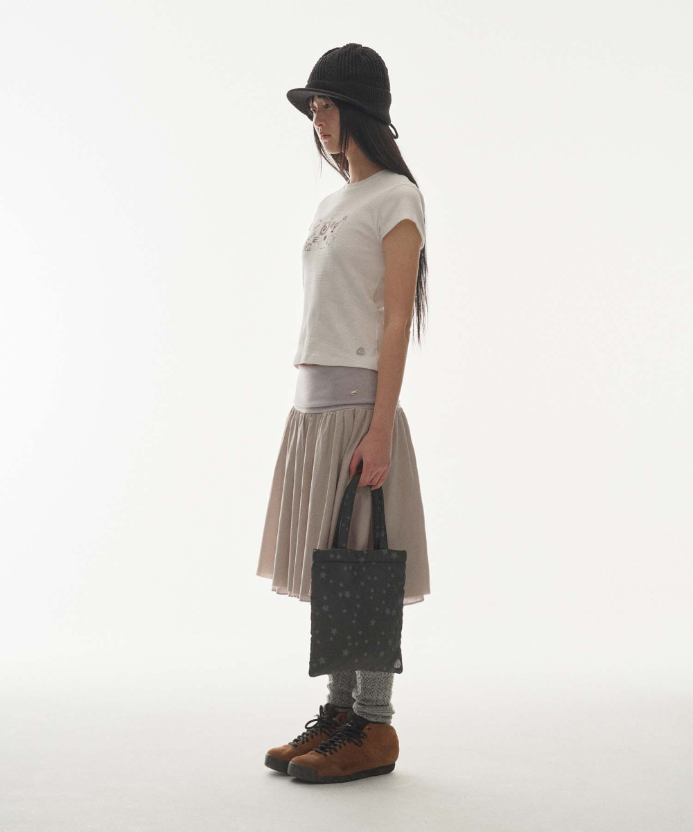 COYSEIO☆ 大人気♪ COY WAFFLE T-SHIRT (2color) Coyseio Coy Waffle T-Shirt - Purple Grey | International Store