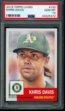 2019 Topps Living Set #150 Khris Davis PSA 10 Gem Mint SP Short Print Card
