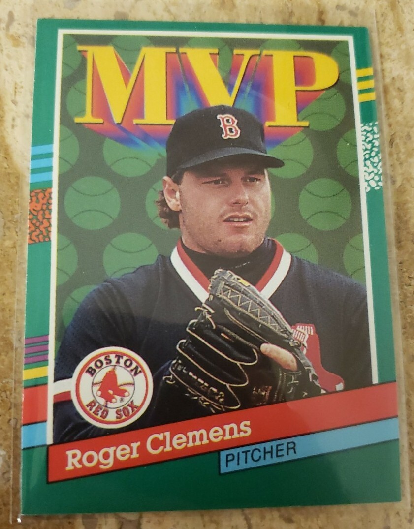 1990 Mvp Roger Clemens Error Baseball Card No Period After Inc Not