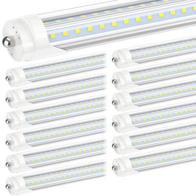 25 PACK 8FT LED Tube Light 72W FA8 V-Shape 8 FOOT LED Shop light Bulbs 6000K