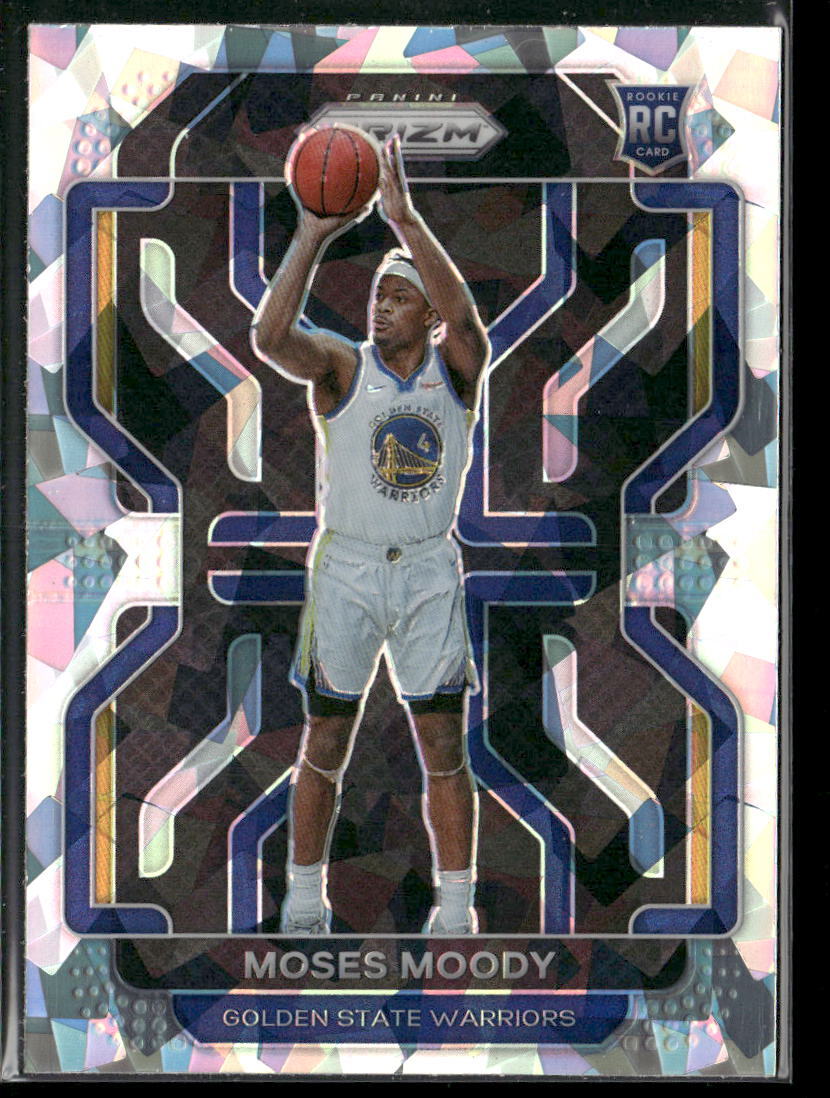 2021-22 Panini Prizm Cracked Ice Moses Moody #308 RC Rookie Warriors