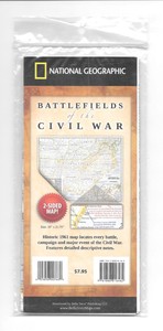 Battflefields of the Civil War National Geographic Map
