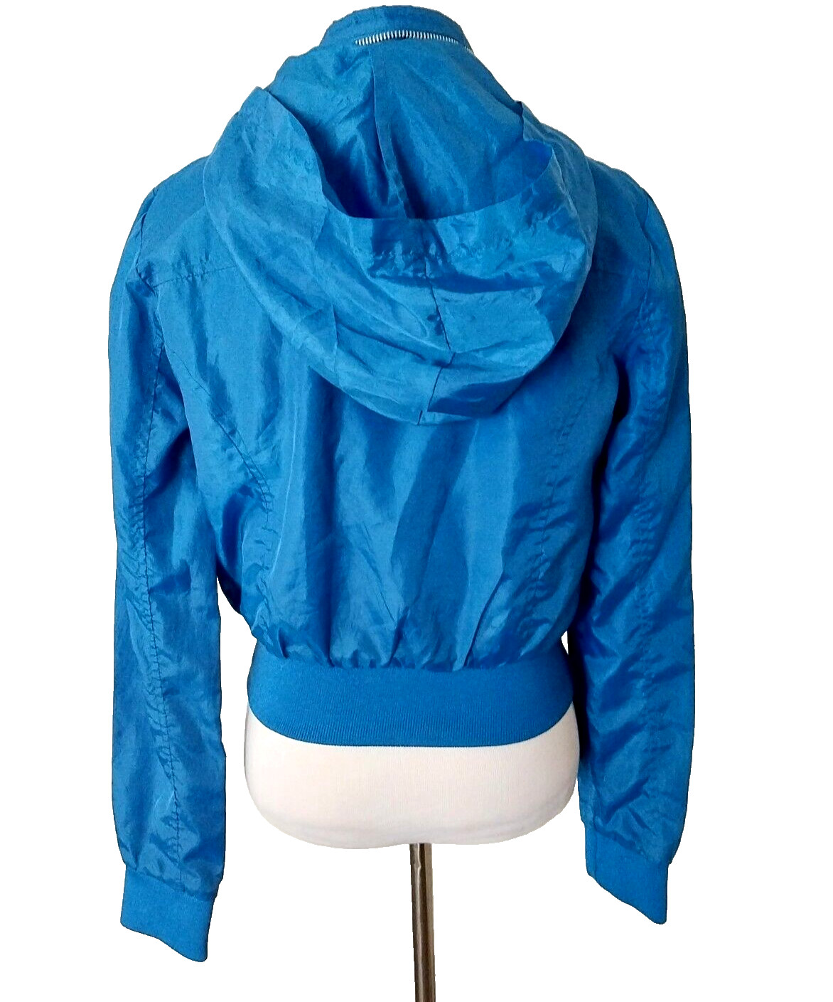 EVOLUTION CROPPED WINDBREAKER JACKET BLUE LINED H… - image 13