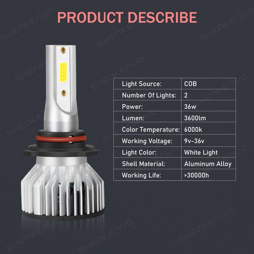 Kit de bombillas antiniebla altas y bajas para faros LED cargador para Dodge 2011 2012 2013 2014 - Imagen 2 de 18