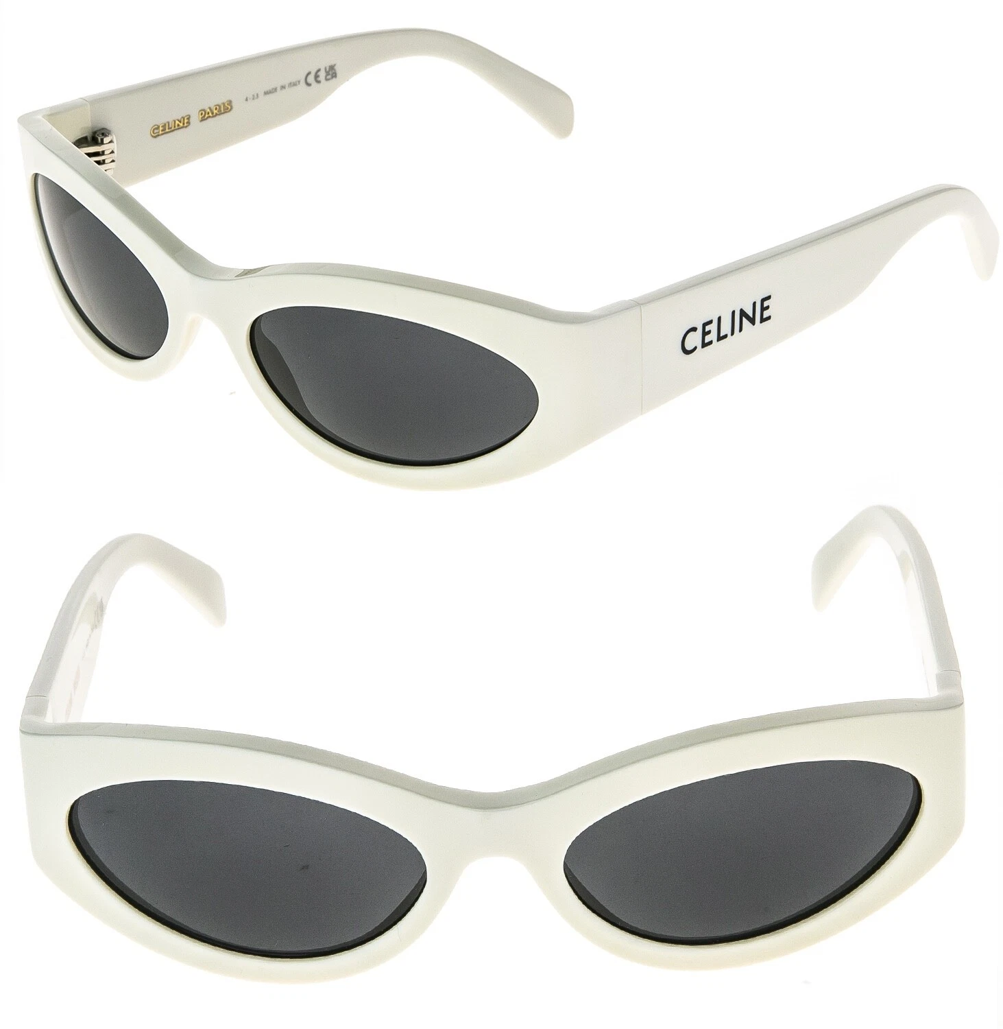 CELINE 40288 MONOCHROMS Ivory Narrow Wrap Mask Unisex Sunglasses CL40288I 25A