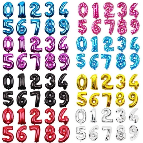 16" inch Number Foil Balloons Air Baloons Wedding Birthday Party Ballons