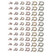 60Pcs Spring Band Type Clips Fuel Hose Line Water Pipe Air Tube Clamps Fasteners