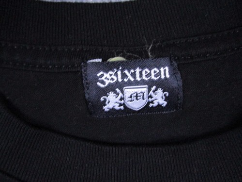 3Sixteen Shirt Mens Medium Black Blood Sweat and Tears Crew Neck - Picture 3 of 6