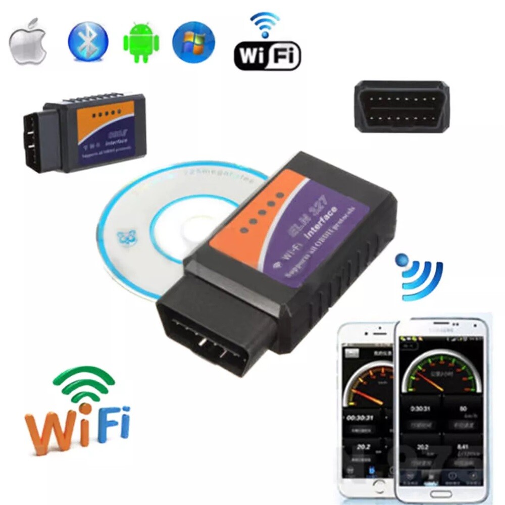 Wireless ELM327 OBD2 Scanner for Android WiFi Car Diagnostic CAN BUS Tool-image