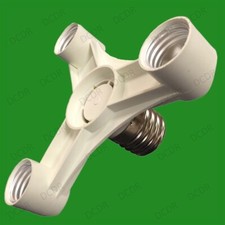 E40 to 3 E27 Light Converter Adaptor Increase light Save GES Bulb Costs UK Stock