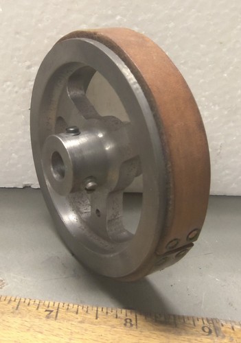 Steel Pulley (?) / Wheel with Leather Strap (NOS) - Picture 6 of 12