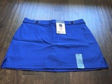 Rafaella Women's Large Stretch Comfort Activewear, Skort w/Mesh Shorts Blue Tags
