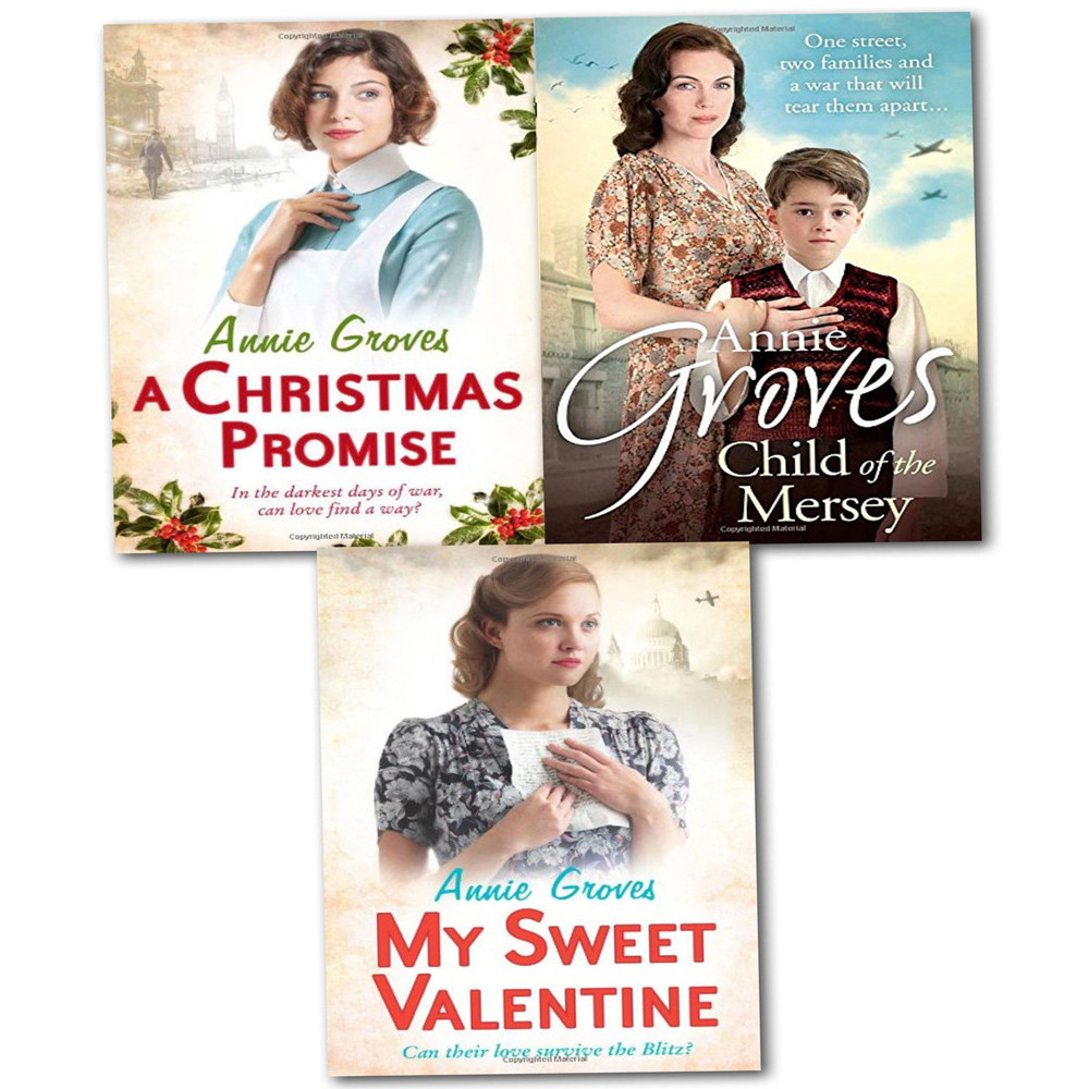Groves Set Christmas Promise Child of Mersey Valenti By Annie Groves PB NEW