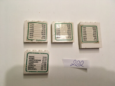 Lego Train 4 Departure Boards With Blemishes