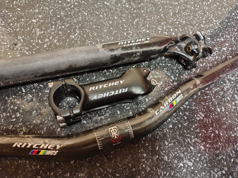 Ritchey WCS Carbon Handlebars , Seatpost and stem combo ,