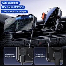 Handyhalterung Auto mit Ladefunktion 15W Ladestation Auto Charger KFZ Halterung
