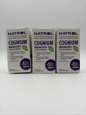 Natrol Cognium Memory Extra Strength Brain Health Supplements 60ct. Exp 9/26