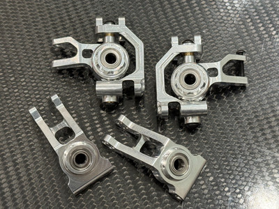 Aluminum Front C Hub + Carrier + Rear Hub Set for Arrma 1/10 Granite 4x4 3s Sil