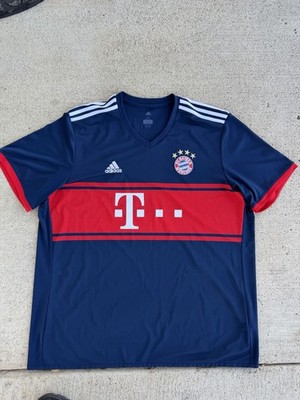 BAYERN MÜNICH 2017 2018 AWAY FOOTBALL SHIRT SOCCER JERSEY ADIDAS Size XXL MEN