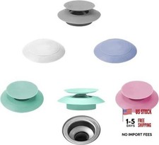 5 Pack Silicone Bathtub Stopper, Kitchen Bathroom Drain Plug, Shower