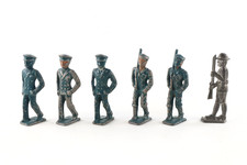 3 Grey Iron U.S. Infantry Officer 2 Naval Officer Lot